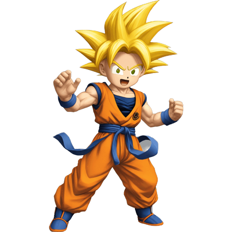 Goku super sayen énervé  emoji