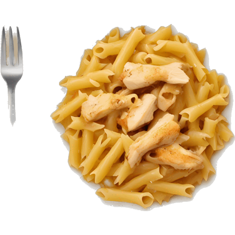 Pasta with chicken dish emoji