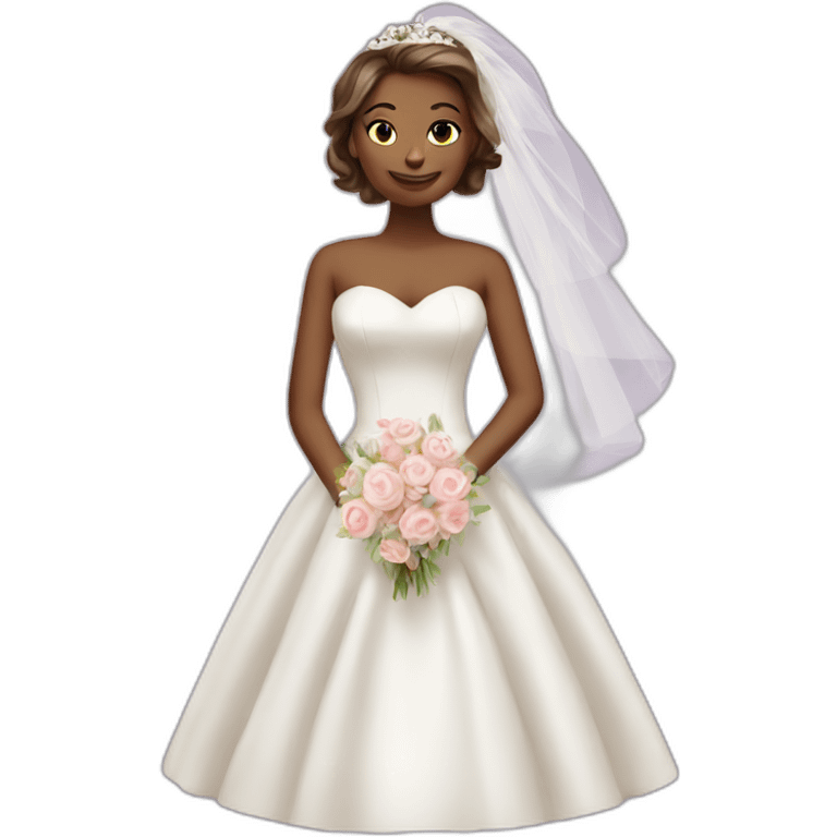 wedding dress and cake emoji