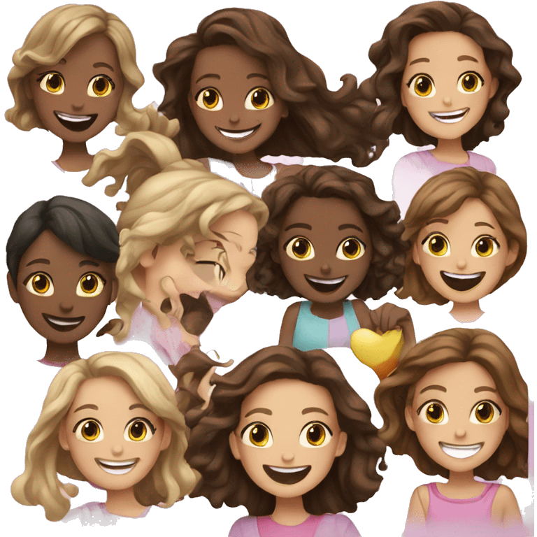 happy girls emoji