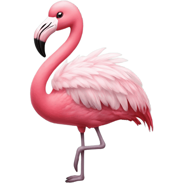 Flamingo wearing a tutu emoji