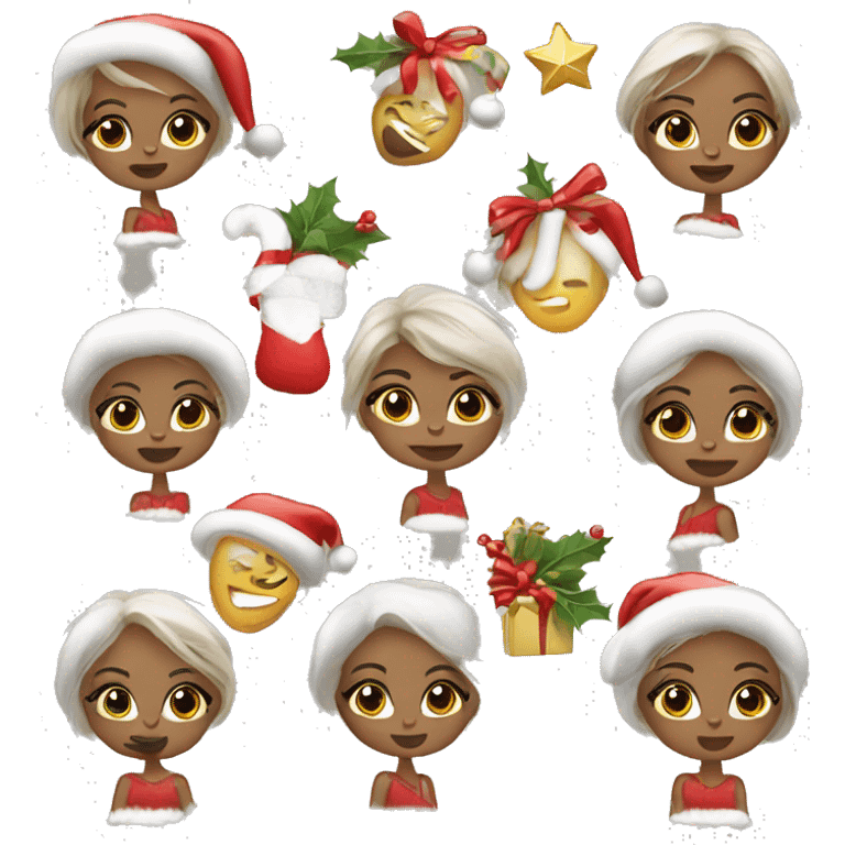 Coquette Christmas emojis emoji