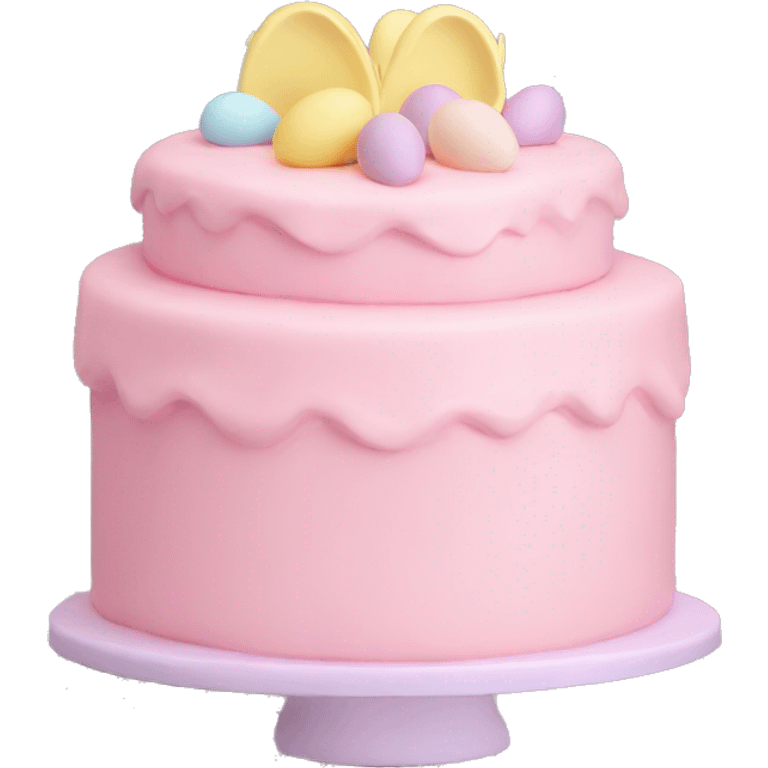 Easter pastel light pink cake emoji