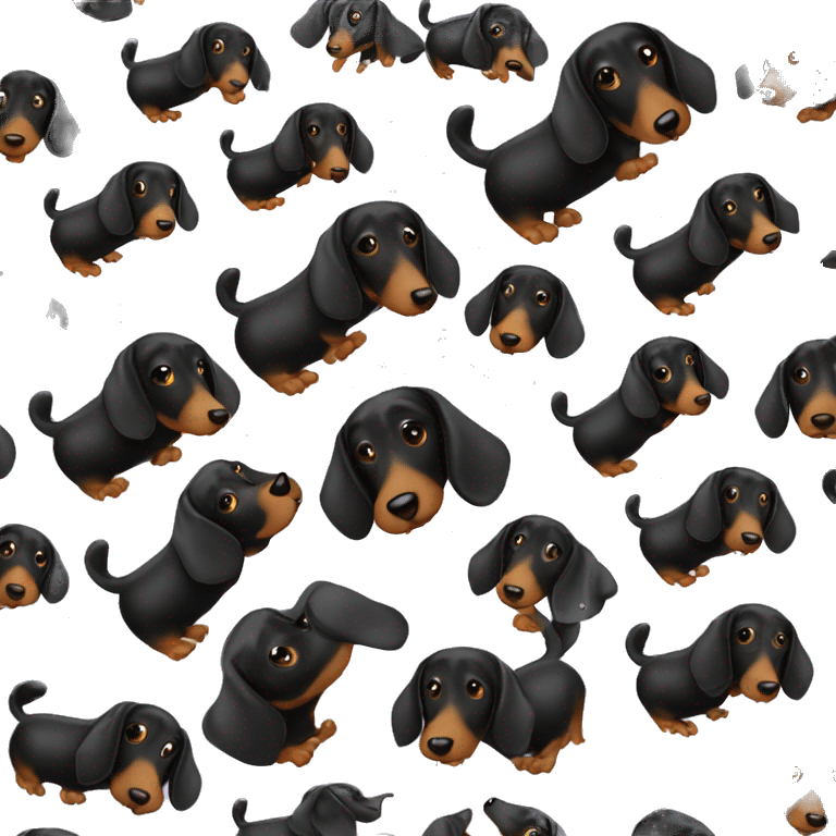 black dachshund emoji