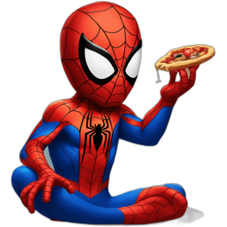 Spiderman eating spider emoji