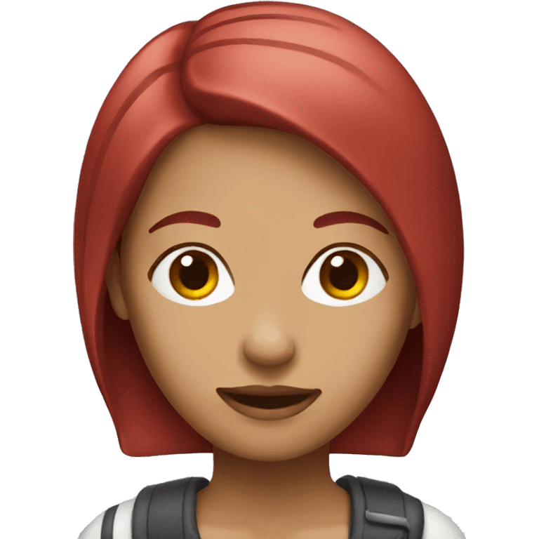 Woman with crimson red straight hair emoji