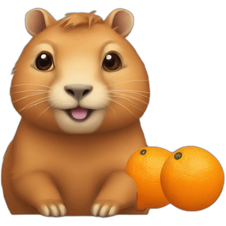 Capybara and orange cat emoji