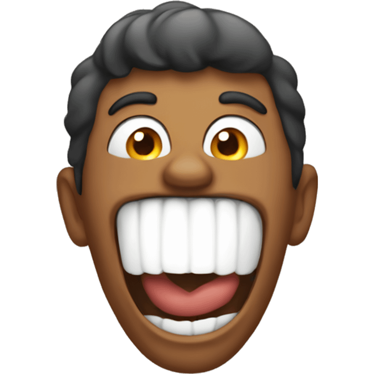 Guy happy with mouth open emoji