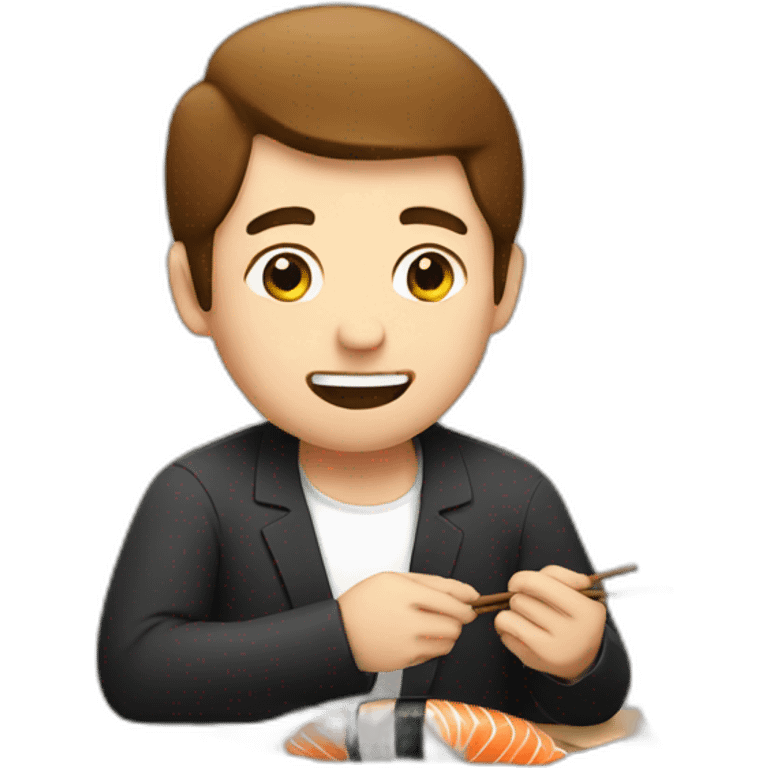 man eating sushi emoji