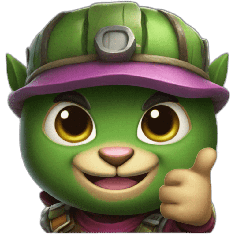 teemo thumbs up face emoji