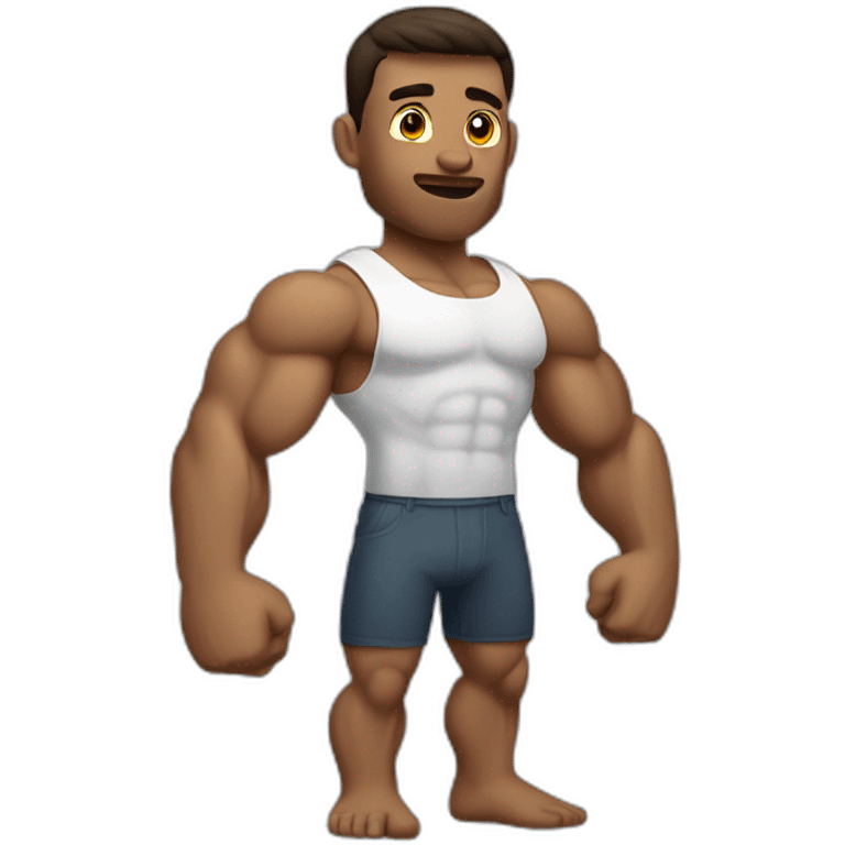 muscular man with one skinny arm emoji