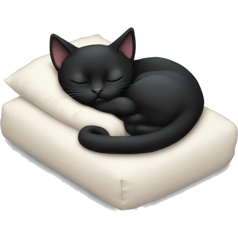 Sleeping black kitty emoji