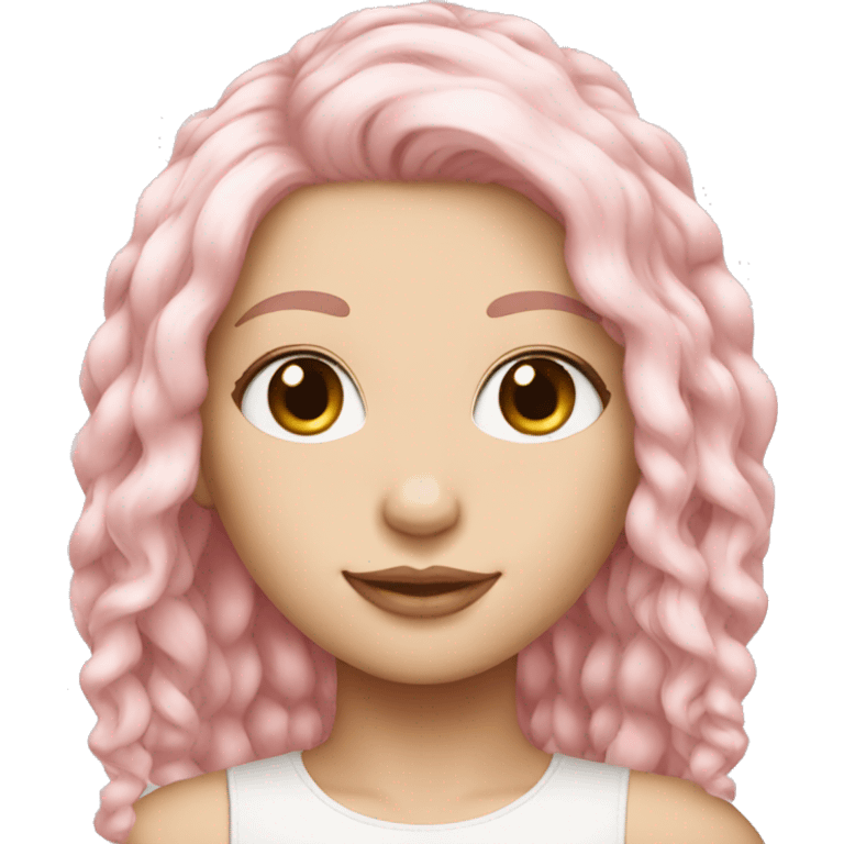 Light Pink hair white girl emoji