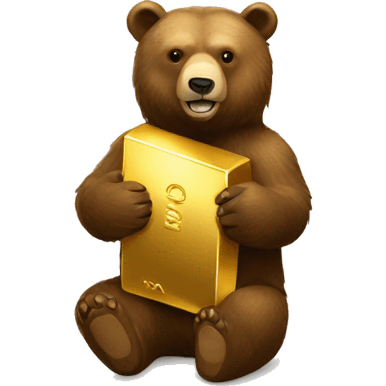 bear with gold bar emoji