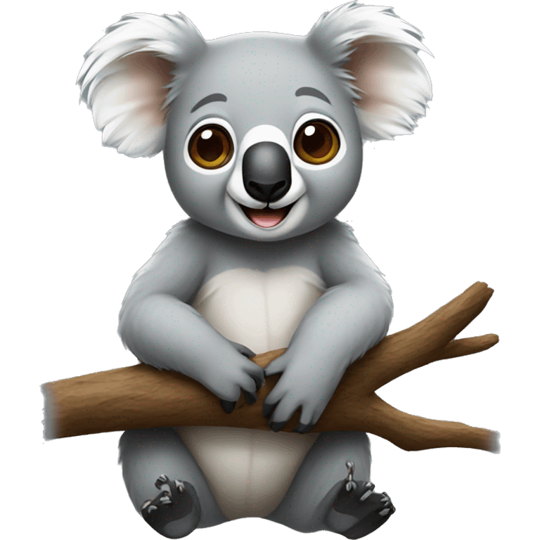 Koala with a raccoon emoji