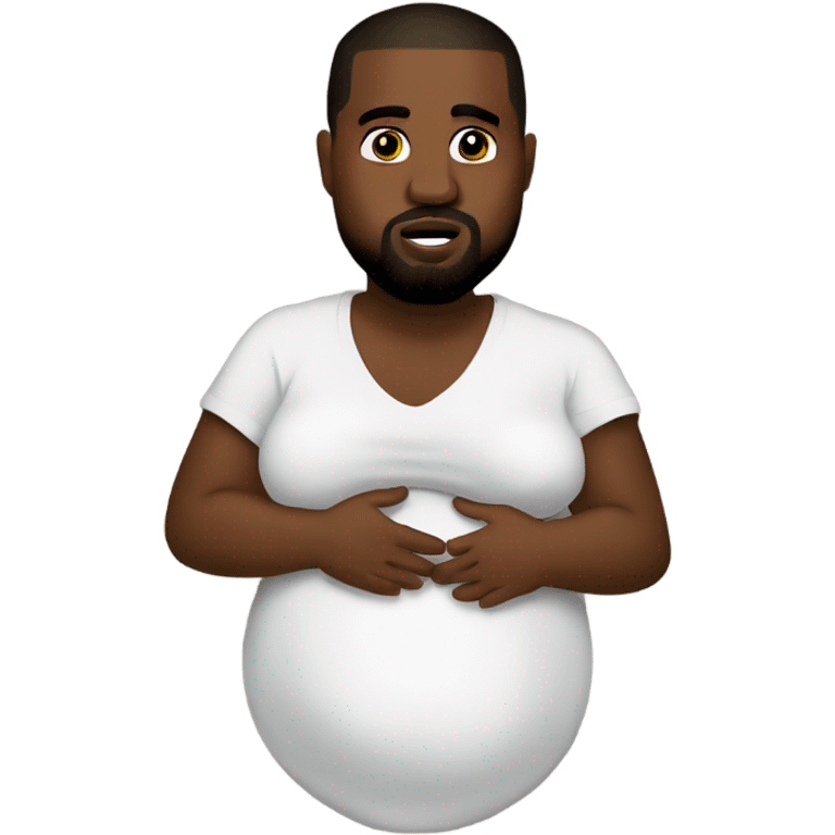 kanye west pregnant belly emoji