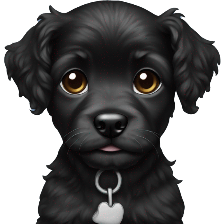 black che-poo puppy emoji