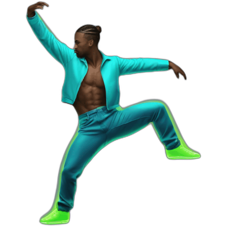  male dancer big booty neon sign style emoji