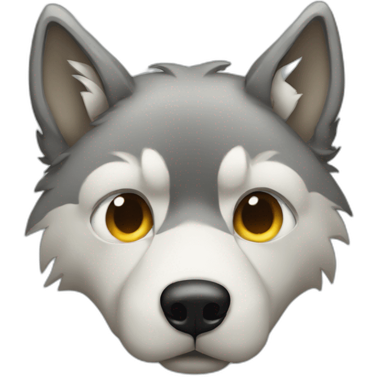 wolf covering its eyes  emoji