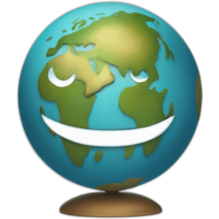 A smiling globe emoji