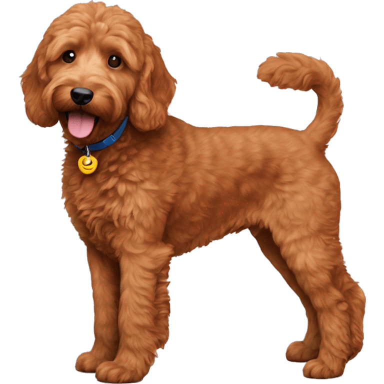 Mini red goldendoodle  emoji