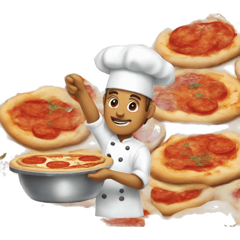 Chef making pizza  emoji