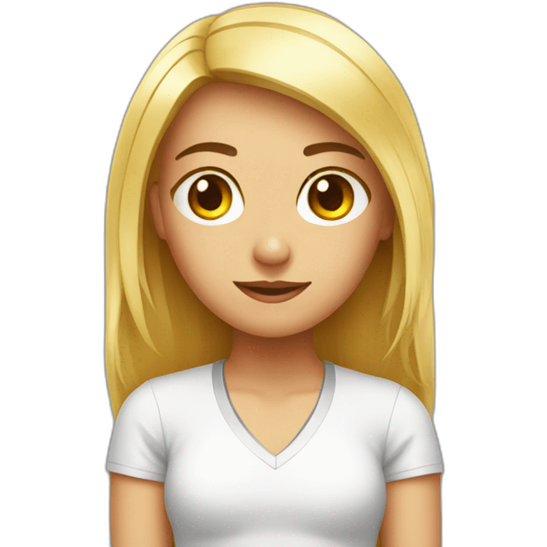 Girl doping a massage emoji