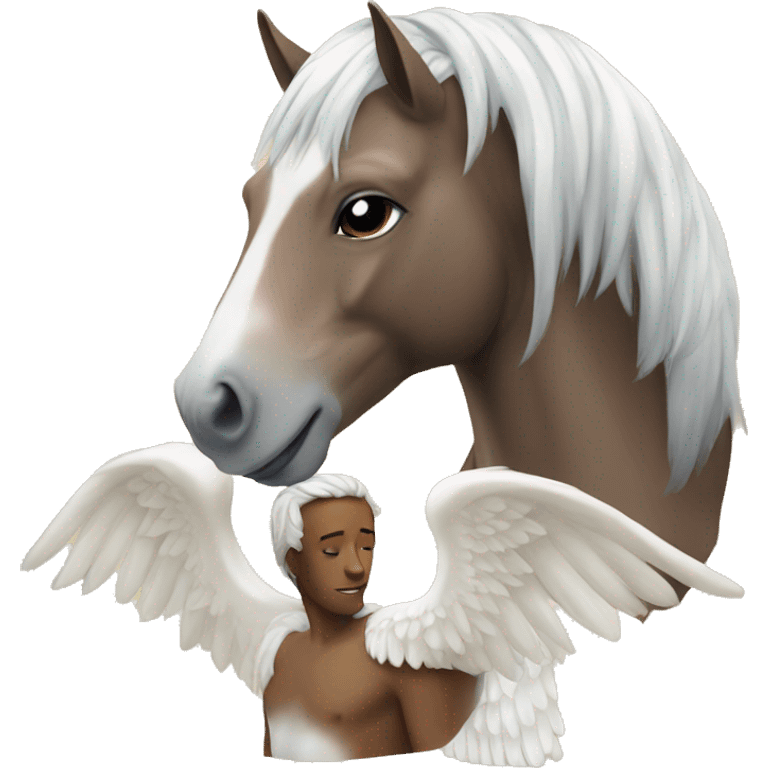 Horse with angel emoji