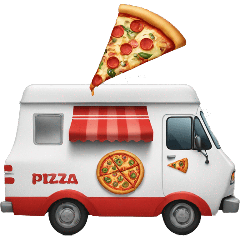 food truck selling pizza emoji