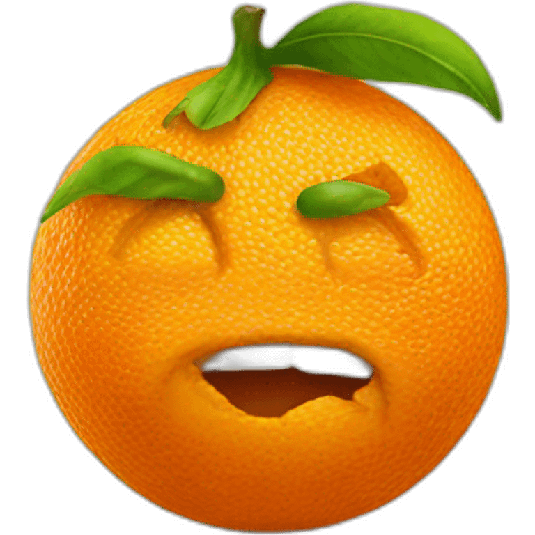 deformed orange emoji