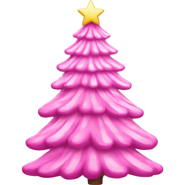 New Year's pink Christmas tree emoji