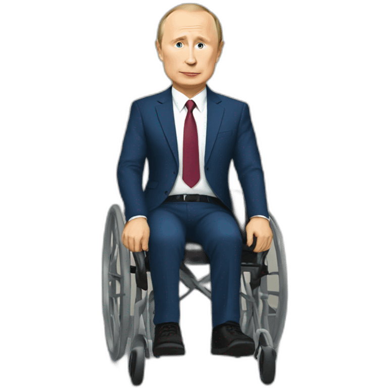 Putin in elevator in wheelchair emoji