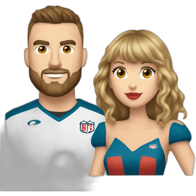 Taylor Swift and Travis Kelce emoji