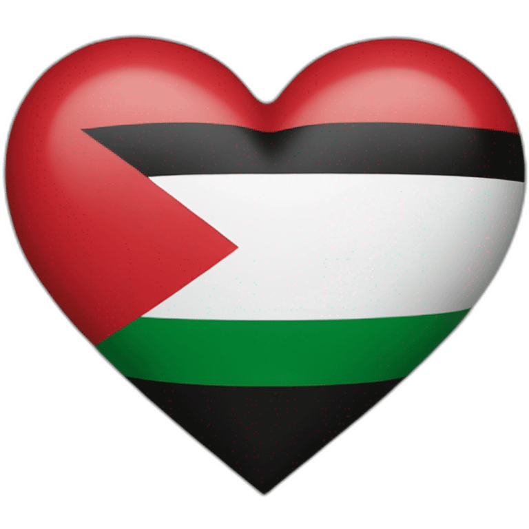 palestine flag using heart emoji