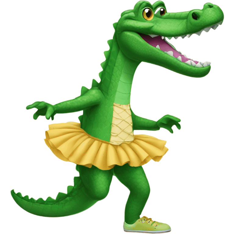 Crocodille with point shoes and tutu  emoji