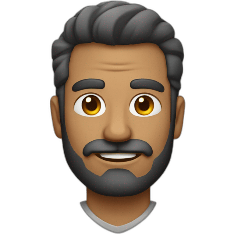 Hombre mayor sin barba ni bigi con músculos emoji