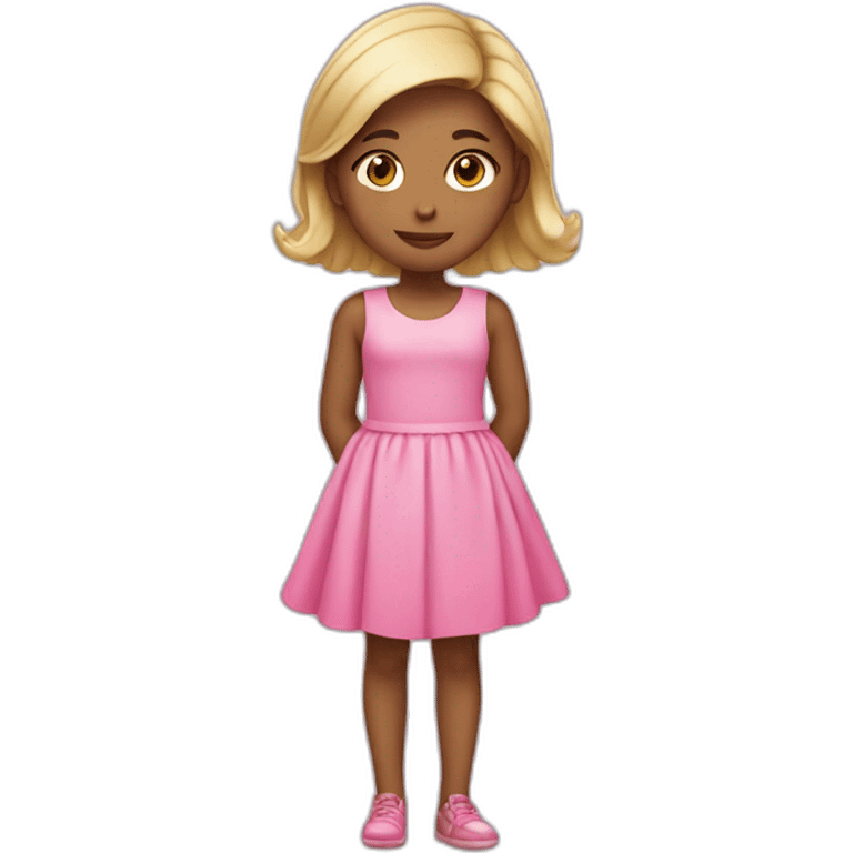 Girl wearing a pink dress emoji