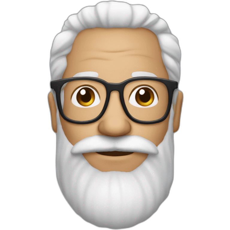 homem branco 45 anos de barba usando oculos emoji