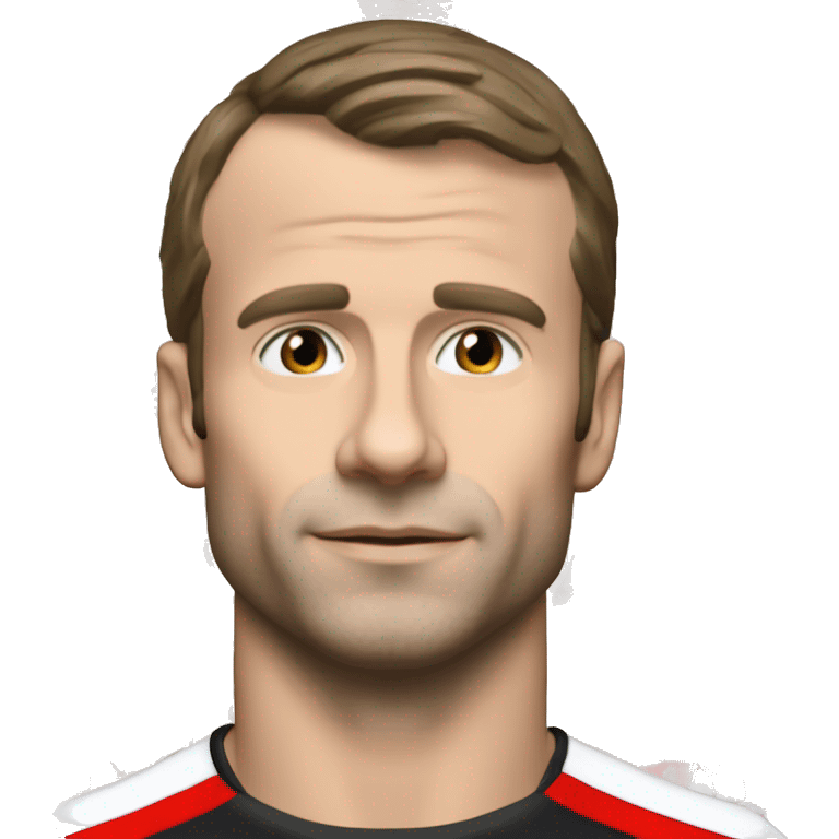 Macron qui joue au stade rennais  emoji