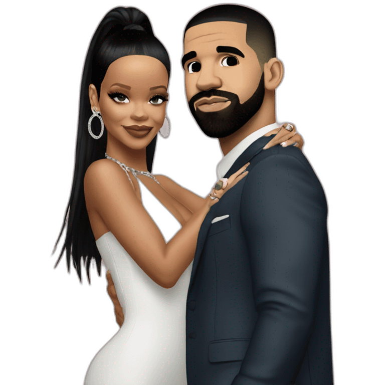 Drake and Rihanna emoji