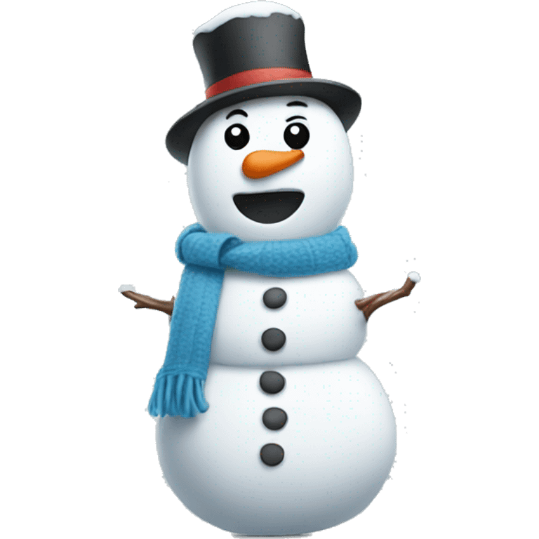 a snowman shivering emoji