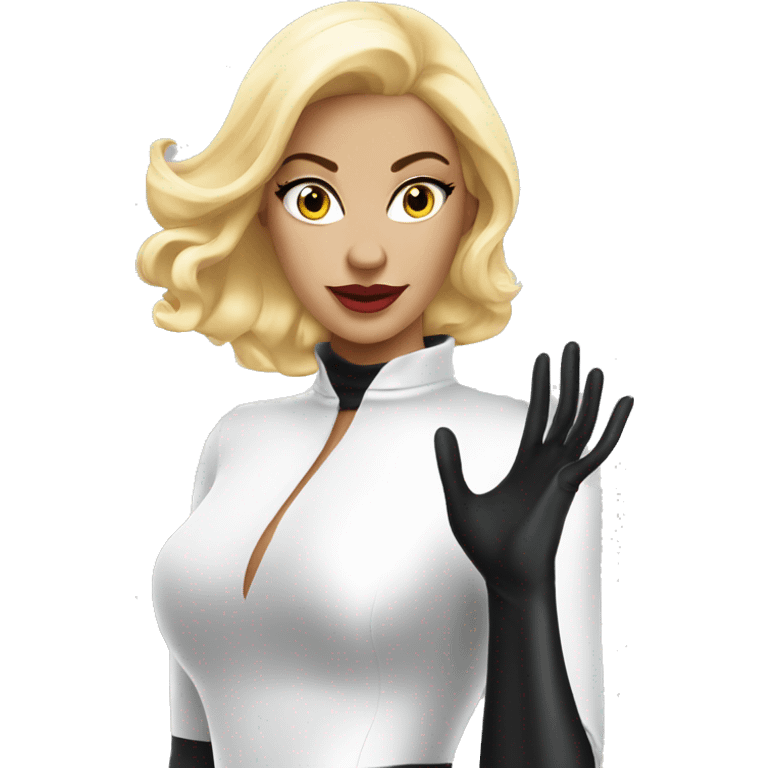 Black Latex gloves blonde elegant woman emoji