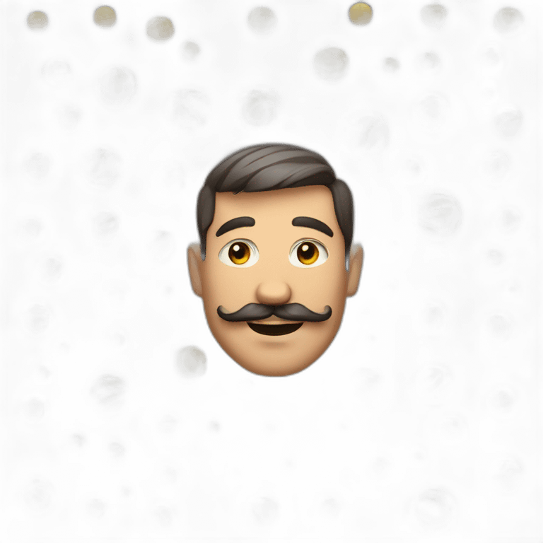  Expressivelyh strenuously carrying a lot of balls Man with mustache emoji