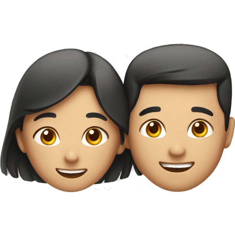 Happy Asian couple emoji