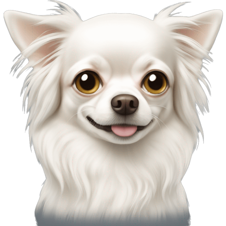 White long haired chihuahua  emoji