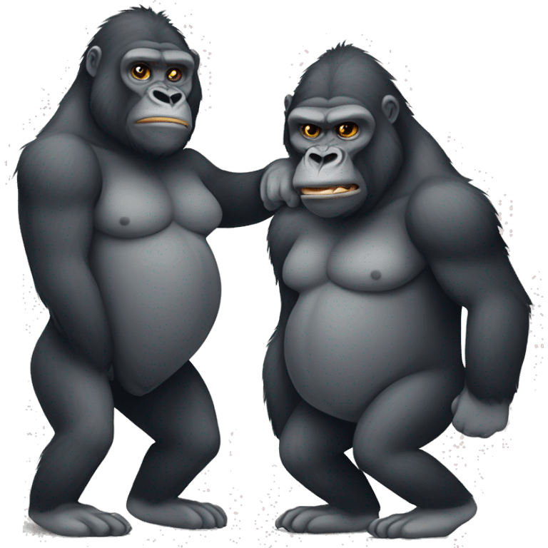 gorilla with torso of mouse emoji