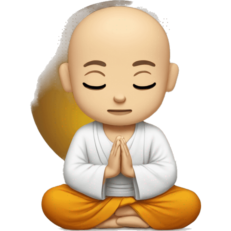 buddhist monk meditating and praying emoji