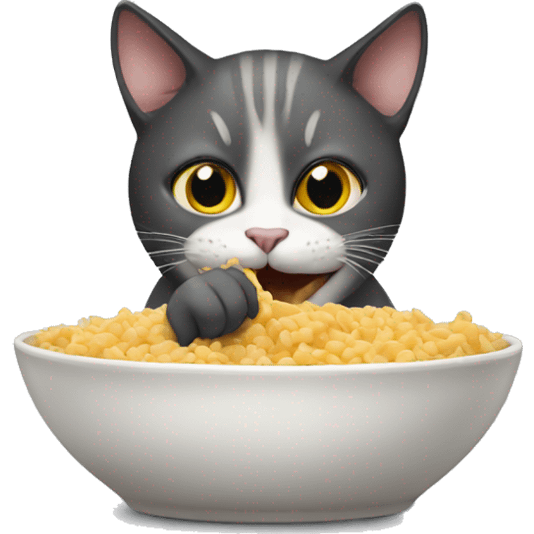 Cat eating  emoji