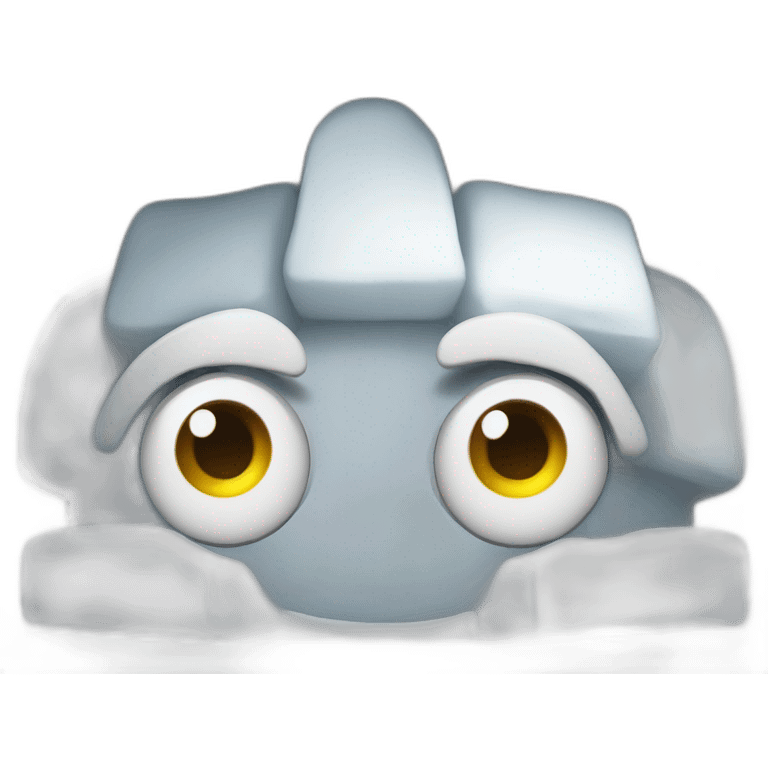 eyes on top of igloo emoji