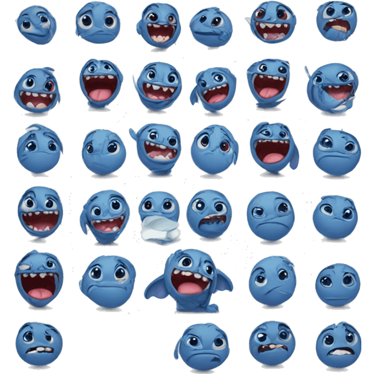 Stitch with different emotions  emoji